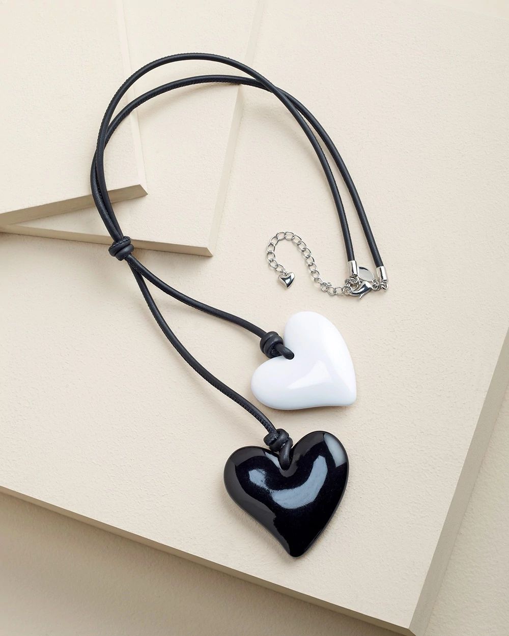 Double Heart Pendant Necklace | Chico's Double Heart Pendant Necklace | Chico's